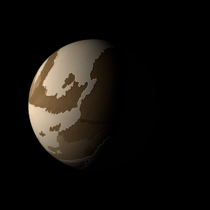 The artist's impression of 2M 1252+2735 b artist's rendition