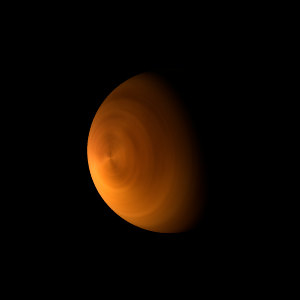 The artist's impression of 2MASS J1326-0038 artist's rendition