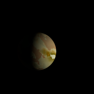 The artist's impression of 2MASS J1559+4403 Ab artist's rendition