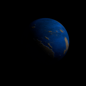 The artist's impression of 61 Vir b artist's rendition