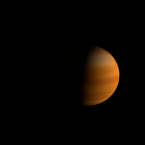 The artist's impression of BD+24 4697 b artist's rendition