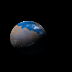 The artist's impression of GJ 414 A b artist's rendition