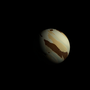 The artist's impression of GJ 9066 c artist's rendition