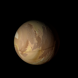 The artist's impression of Gl 686 b artist's rendition