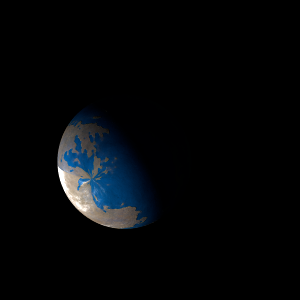 The artist's impression of HD 108236 e artist's rendition