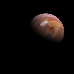 The artist's impression of HD 164595 Ab artist's rendition