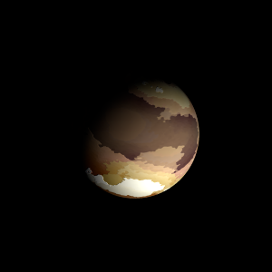 The artist's impression of HD 1666 Ab artist's rendition