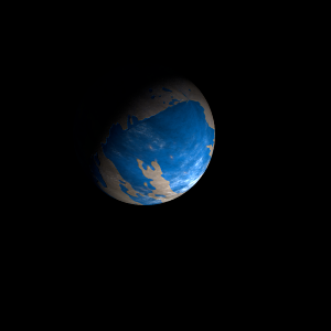 The artist's impression of HD 20781 e artist's rendition