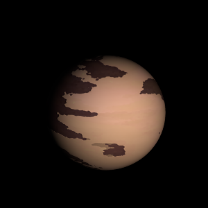 The artist's impression of HD 212301 Ab artist's rendition