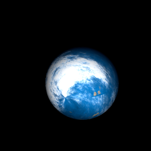 The artist's impression of HIP 104045 b artist's rendition