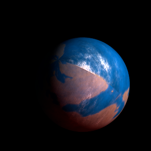 The artist's impression of HIP 107773 Ab artist's rendition