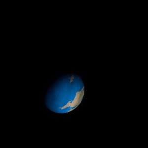 The artist's impression of HIP 4845 b artist's rendition