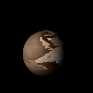 The artist's impression of HIP 48714 b artist's rendition