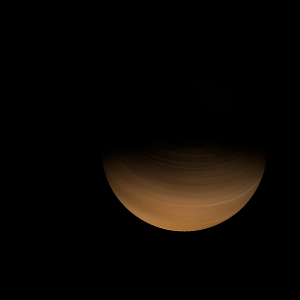 The artist's impression of HIP 97166 b artist's rendition