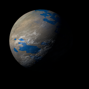 The artist's impression of HR 858 d artist's rendition
