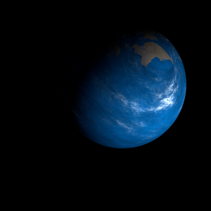 The artist's impression of K2-153 b artist's rendition