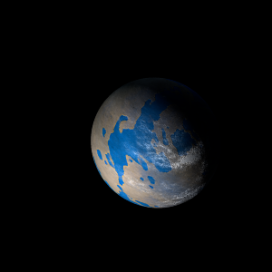 The artist's impression of K2-205 b artist's rendition