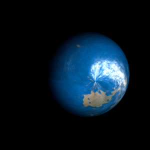 The artist's impression of K2-213 b artist's rendition