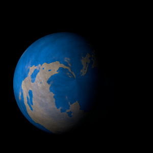 The artist's impression of K2-215 b artist's rendition