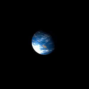 The artist's impression of K2-219 c artist's rendition
