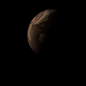 The artist's impression of K2-327 b artist's rendition