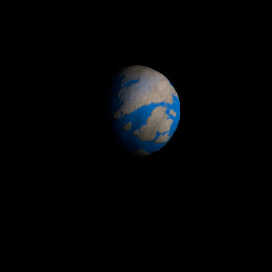 The artist's impression of K2-389 b artist's rendition