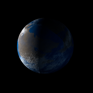 The artist's impression of Kepler-1019 b artist's rendition