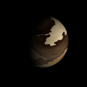The artist's impression of Kepler-1021 b artist's rendition