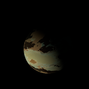 The artist's impression of Kepler-1022 b artist's rendition