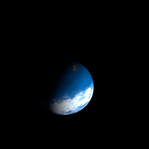 The artist's impression of Kepler-1024 b artist's rendition