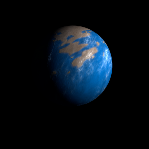 The artist's impression of Kepler-1029 b artist's rendition