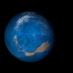 The artist's impression of Kepler-1038 c artist's rendition