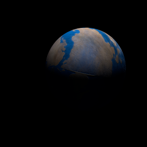 The artist's impression of Kepler-1039 b artist's rendition