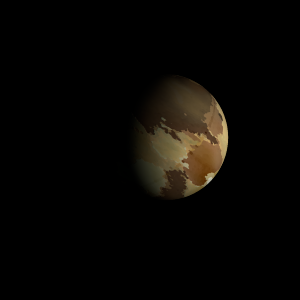The artist's impression of Kepler-1047 c artist's rendition