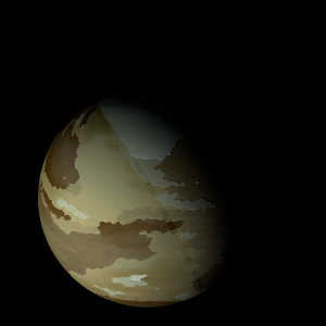 The artist's impression of Kepler-1065 b artist's rendition