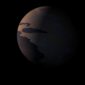 The artist's impression of Kepler-1073 d artist's rendition