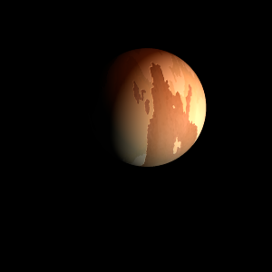 The artist's impression of Kepler-1091 b artist's rendition