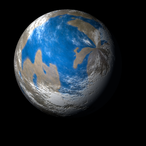 The artist's impression of Kepler-1100 b artist's rendition