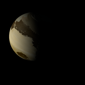 The artist's impression of Kepler-1105 b artist's rendition