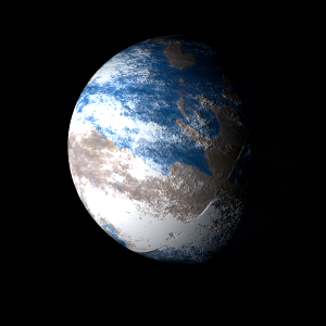 The artist's impression of Kepler-1153 b artist's rendition