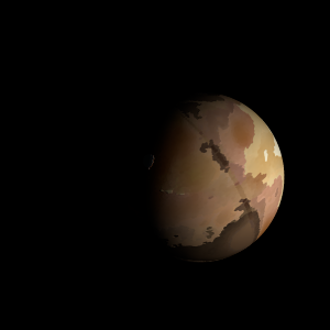 The artist's impression of Kepler-1181 b artist's rendition