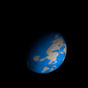 The artist's impression of Kepler-1194 b artist's rendition