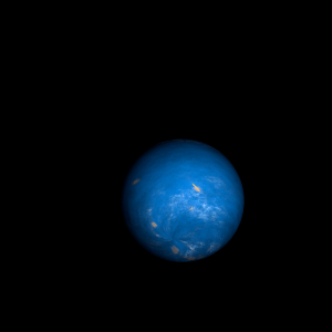 The artist's impression of Kepler-1195 b artist's rendition