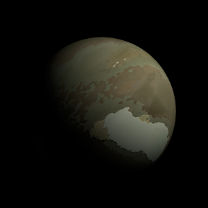 The artist's impression of Kepler-1201 b artist's rendition