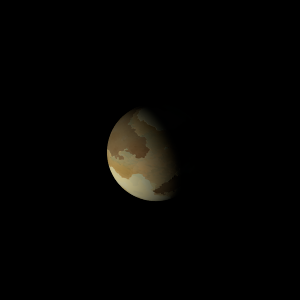 The artist's impression of Kepler-1216 b artist's rendition