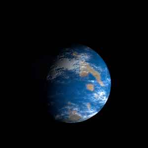 The artist's impression of Kepler-1218 b artist's rendition
