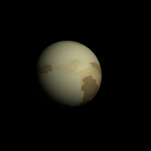 The artist's impression of Kepler-1221 b artist's rendition