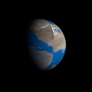 The artist's impression of Kepler-1233 b artist's rendition