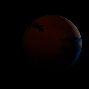 The artist's impression of Kepler-1245 b artist's rendition