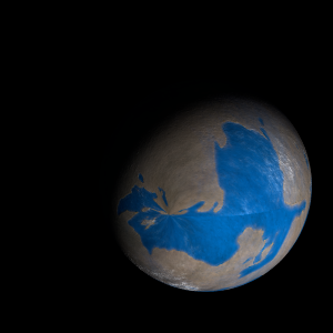 The artist's impression of Kepler-1256 b artist's rendition